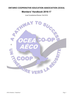 board of directors - Ontario Cooperative Education Association