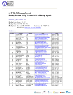 Meeting Information - Title 24, Part 6 Stakeholders