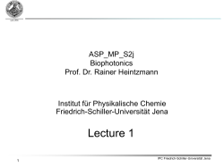 Bio- photonics - Friedrich-Schiller