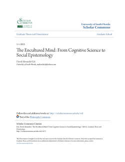 From Cognitive Science to Social Epistemology