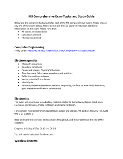 MS Comprehensive Exam Topics and Study Guide Computer