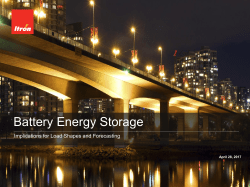 Battery Energy Storage - Energy Forecasting