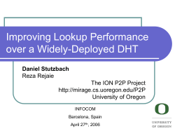 Improving Lookup Performance over a Widely