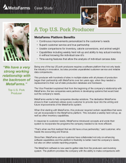 A Top US Pork Producer