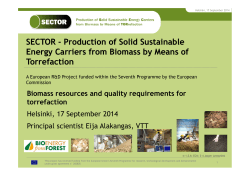 Production of Solid Sustainable Energy Carriers from Biomass by