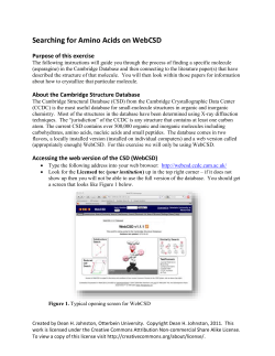 Searching for Amino Acids on WebCSD