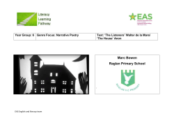Narrative Poetry Text: `The Listeners` Walter de la Mare