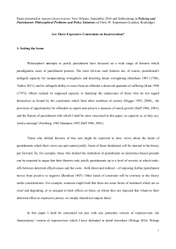 Are There expressive Limits on Incarceration?
