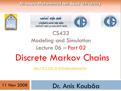 MARKOV CHAINS - Dei-Isep