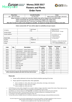 Money 2020 2017 Flowers and Plants Order Form