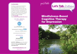 Mindfulness-Based Cognitive Therapy for Depression