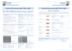 AR-P 3700 / 3800 photoresists for sub-&micro;m structures
