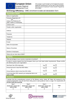 Enrolment form for D2 Energy Efficiency audits and grants