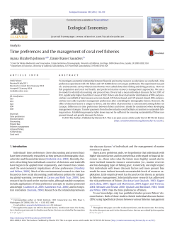Time preferences and the management of coral reef fisheries