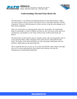 Understanding Thermal Print Head Life