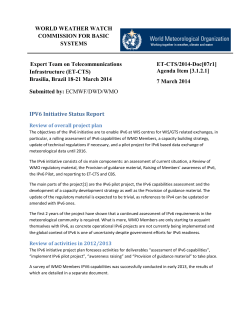 IPV6 initiative status report