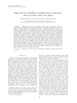 Plant and root endophyte assembly history