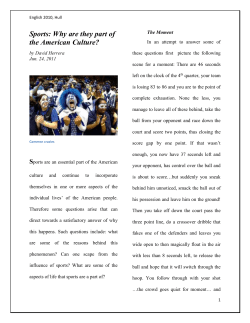 Sports: Why are they part of the American Culture?