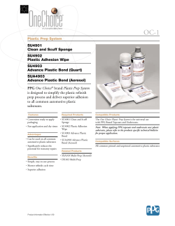 SU4901 Clean and Scuff Sponge SU4902 Plastic Adhesion Wipe