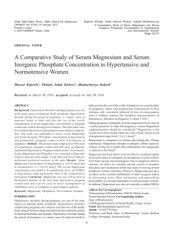 A Comparative Study of Serum Magnesium and Serum Inorganic