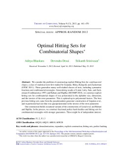 Optimal Hitting Sets for Combinatorial Shapes