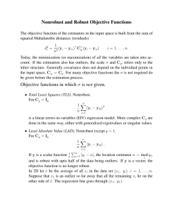 Nonrobust and Robust Objective Functions