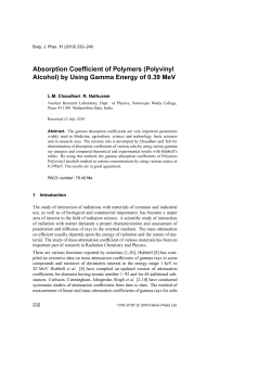 Absorption Coefficient of Polymers (Polyvinyl Alcohol) by Using