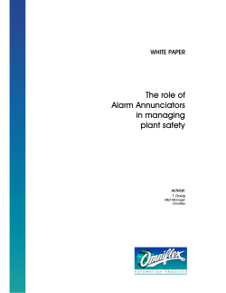 The role of Alarm Annunciators in managing plant safety