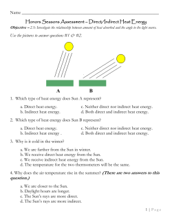 Direct/Indirect Heat Energy