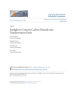Sunlight to Convert Carbon Dioxide into Transportation Fuels