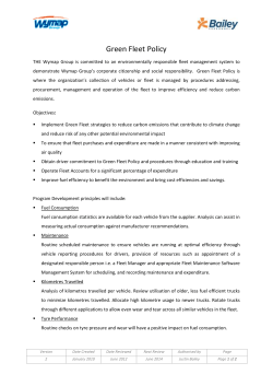 Green Fleet Policy