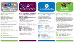 Hours and Fees - Roper Mountain Science Center!