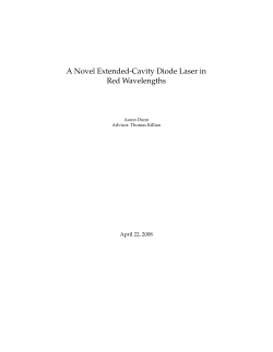 A Novel Extended-Cavity Diode Laser in Red Wavelengths