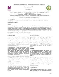 anatomical investigation on the leaves and stem of passiflora