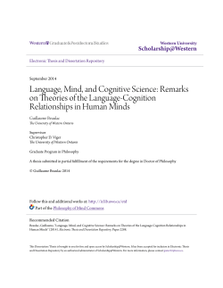 Language, Mind, and Cognitive Science
