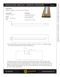 installation: airelight linear es .5 millwork installa tion : airelight