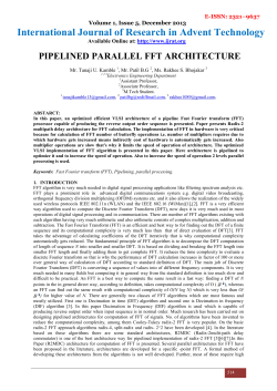 PIPELINED PARALLEL FFT ARCHITECTURE
