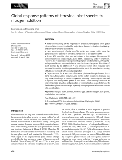 Global response patterns of terrestrial plant species to nitrogen
