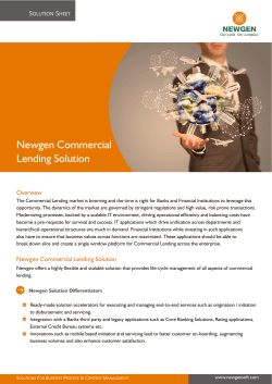 Newgen Commercial Lending Solution