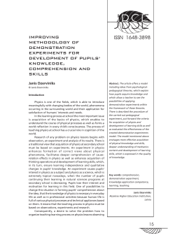 improving methodology of demonstration experiments for