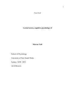 Lexical access, cognitive psychology of