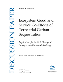 Ecosystem Good and Service Co-Effects of Terrestrial Carbon