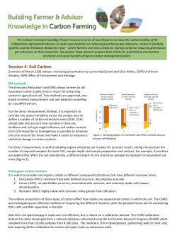 Session 4: Soil Carbon - Carbon Farming Knowledge