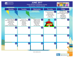 June 2017 - Lunch High - Public Schools of Robeson County