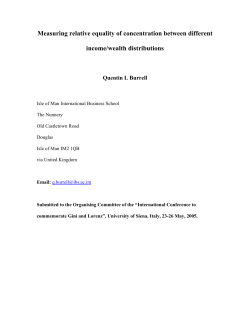 Measuring relative equality of concentration between