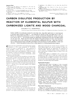 carbon disulfide production by reaction of elemental sulfur with