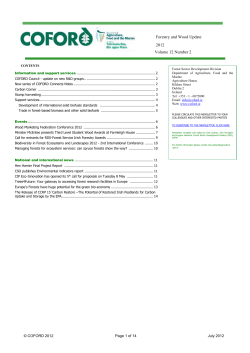 Forestry and Wood Update 2012, Volume 12 Number 2