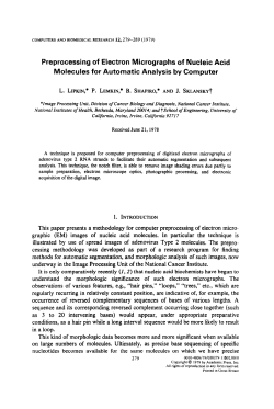 Preprocessing of Electron Micrographs of Nucleic Acid Molecules for