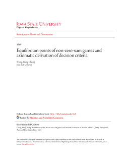 Equilibrium points of non-zero-sum games and axiomatic derivation