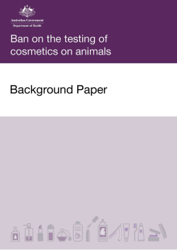 Ban on the testing of cosmetics on animals